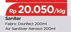 Promo Harga SANITER Air & Surface Sanitizer Aerosol 200 ml - TIP TOP