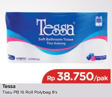 Promo Harga TESSA Toilet Tissue PB-16 8 roll - TIP TOP
