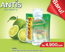 Promo Harga ANTIS Hand Sanitizer Jeruk Nipis 30 ml - TIP TOP