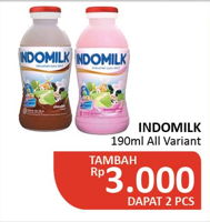 Promo Harga INDOMILK Susu Cair Botol All Variants 190 ml - Alfamidi