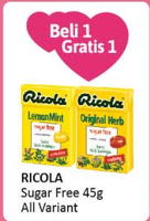 Promo Harga RICOLA Permen Rendah Gula Sugar Free 45 gr - Alfamidi