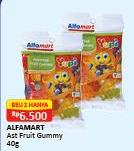 Promo Harga ALFAMART Assorted Fruit Gummy per 2 pouch 40 gr - Alfamart