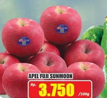 Promo Harga Apel Fuji Sunmoon per 100 gr - Hari Hari
