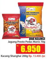Promo Harga DUA KELINCI Jagung Presto Pedas Manis 70 gr - Hari Hari