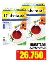 Promo Harga DIABETASOL Sweetener 50 pcs - Hari Hari
