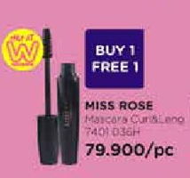 Promo Harga MISS ROSE Curling & Lengthening Mascara - Watsons