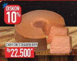 Promo Harga Chiffon Cake Strawberry - Hypermart