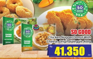Promo Harga SO GOOD Chicken Nugget Donat, Veggie 400 gr - Hari Hari