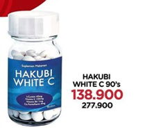 Promo Harga SATO Hakubi White C Suplemen Makanan 90 pcs - Watsons