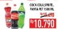 Promo Harga Coca Cola/Fanta/Sprite 1500 ml - Hypermart