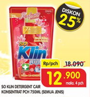Promo Harga SO KLIN Liquid Detergent All Variants 750 ml - Superindo