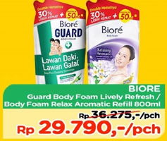 Promo Harga BIORE BIORE Guard Body Foam Lively Refresh, Relaxing Aromatic 800 mL - TIP TOP