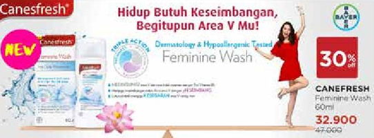 Promo Harga CANESFRESH Feminine Wash Soothing Wash Gel 60 ml - Watsons