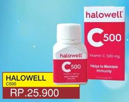 Promo Harga HALOWELL Vitamin C 500 mg - Yogya