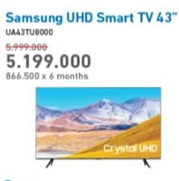 Promo Harga SAMSUNG UA43TU8000 UHD Smart TV 43" - Electronic City