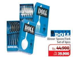 Promo Harga SUPER DOLL Dinner Spoon & Fork 6 pcs - Lotte Grosir