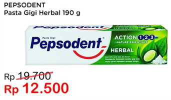 Promo Harga PEPSODENT Toothpaste Herbal 190 gr - Indomaret
