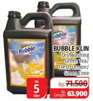 Promo Harga CHOICE L Bubble Klin Liquid Detergent Lime, Lemon, Green Tea 5 ltr - Lotte Grosir