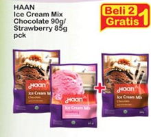 Promo Harga HAAN Ice Cream Mix Chocolate, Strawberry 90 gr - Indomaret