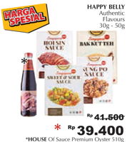 Promo Harga Happy Belly Sauce Premium Oyster 510 gr - Giant