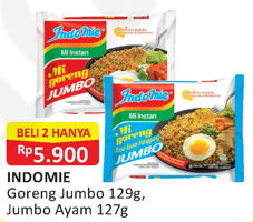Promo Harga INDOMIE INDOMIE Mi Goreng Jumbo 129gr / Ayam 127gr - Alfamart