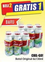 Promo Harga MORINAGA Chil Go UHT per 6 botol 130 ml - Hari Hari