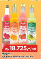 Promo Harga MARJAN Syrup with Milk All Variants 460 ml - TIP TOP