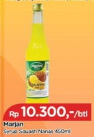 Promo Harga MARJAN Syrup Squash Nanas 450 ml - TIP TOP