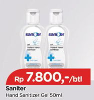 Promo Harga SANITER Gel Instant Hand Sanitizer 50 ml - TIP TOP