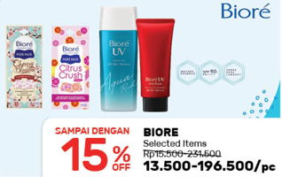 Promo Harga BIORE Selected Items - Guardian
