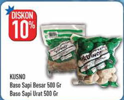 Promo Harga KUSNO Bakso Sapi Besar, Urat 500 gr - Hypermart