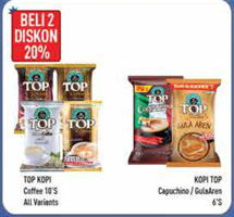 Promo Harga TOP COFFEE TOP COFFEE Kopi/Gula Aren/Cappuccino - Hypermart