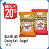 Promo Harga DUA KELINCI DUA KELINCI Kacang Kulit/Kacang Sangrai - Hypermart