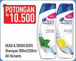 Promo Harga HEAD & SHOULDERS HEAD & SHOULDERS Shampoo - Hypermart