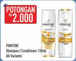 Promo Harga PANTENE Shampo/Conditioner All Variants 135 ml - Hypermart
