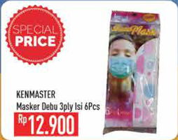 Promo Harga KENMASTER Masker 6 pcs - Hypermart