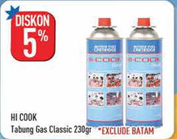 Promo Harga HICOOK Tabung Gas (Gas Cartridge) Classic 230 gr - Hypermart