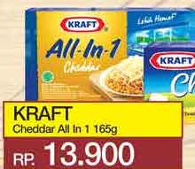 Promo Harga KRAFT All in 1 Cheddar 165 gr - Yogya
