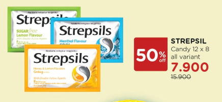 Promo Harga STREPSILS Candy All Variants per 12 gr 8 pcs - Watsons