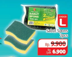 Promo Harga CHOICE L Sabut Spons 2 pcs - Lotte Grosir
