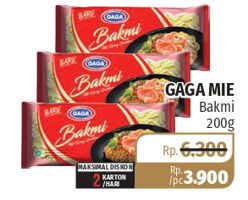Promo Harga GAGA Bakmi 200 gr - Lotte Grosir