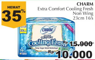 Promo Harga CHARM Extra Comfort Cooling Fresh NonWing 23cm 16 pcs - Giant