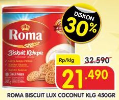Promo Harga ROMA Coconut Biscuit 450 gr - Superindo