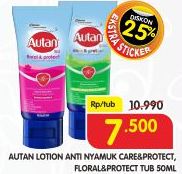 Promo Harga AUTAN Lotion Anti Nyamuk Care Protect, Floral Protect 50 ml - Superindo