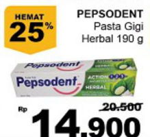Promo Harga PEPSODENT Pasta Gigi Action 123 Herbal 190 gr - Giant