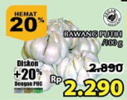 Promo Harga Bawang Putih per 100 gr - Giant