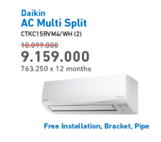 Promo Harga DAIKIN CTKC15RVM4 | AC 1/2 PK - Electronic City
