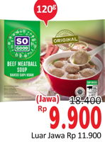 Promo Harga SO GOOD Bakso Kuah Sapi 120 gr - Alfamidi