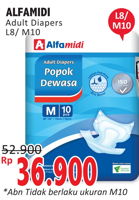 Promo Harga ALFAMIDI Popok Dewasa L8, M10 - Alfamidi