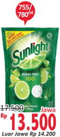 Promo Harga SUNLIGHT SUNLIGHT Pencuci Piring 755/780 mL - Alfamidi